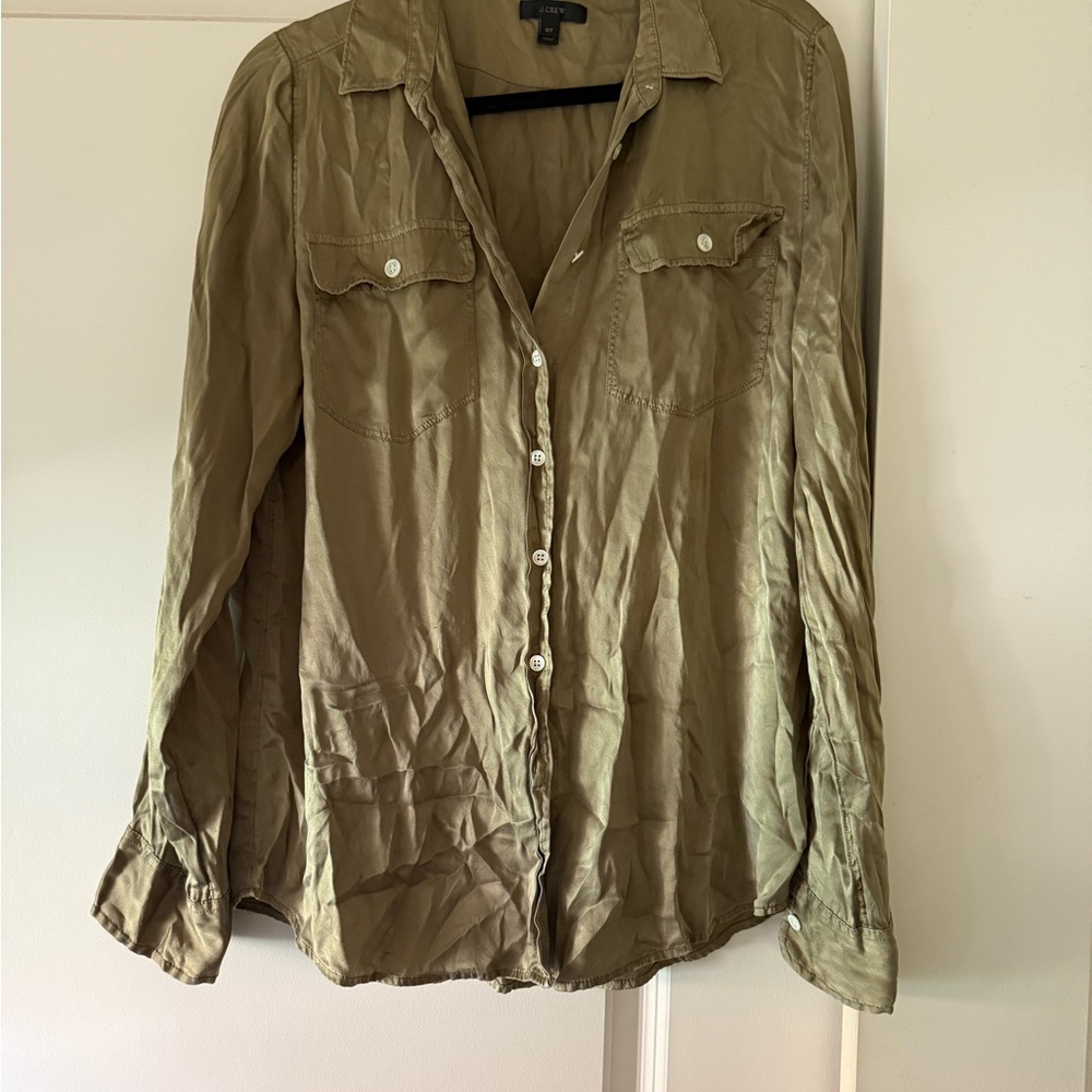 Banana Republic Olive Green Blouse